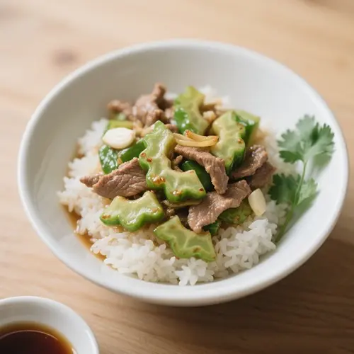 涼瓜牛肉飯